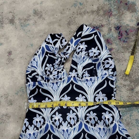 Anthropologie Eva Franco Halter Style Dress in Mod Floral Print Size 6 - Picture 6 of 8